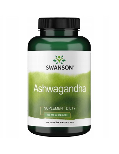 SWANSON Ashwagandha 450 mg 100 kapsułek żeń-szeń indyjski